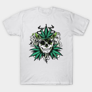 Skull Weed Mushroom T-Shirt